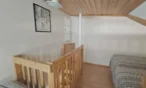 Loft stair gate and bed in Leviloma 27 m² C apartment, Levi